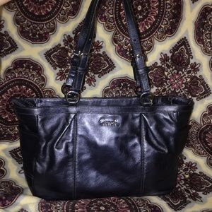 Navy Blue Leather Coach Purse